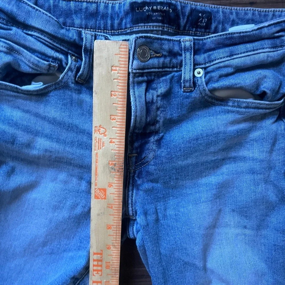 Lucky Brand Womens Ankle Straight Leg Jeans Medium Wash Blue Size 4 27